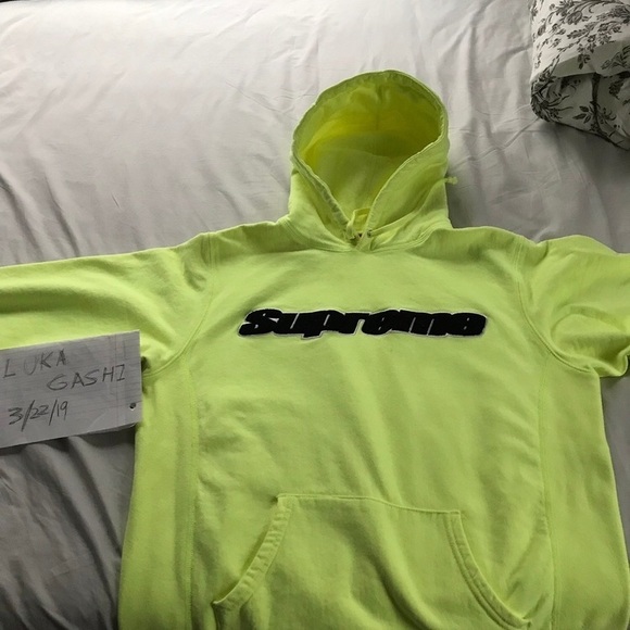 Supreme chenille neon hoodie - Picture 1 of 1